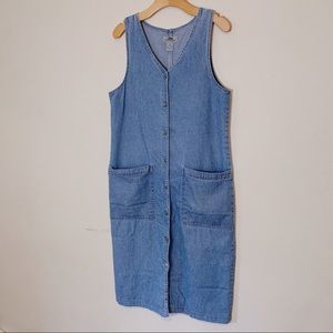 90s DENIM PINAFORE DRESS